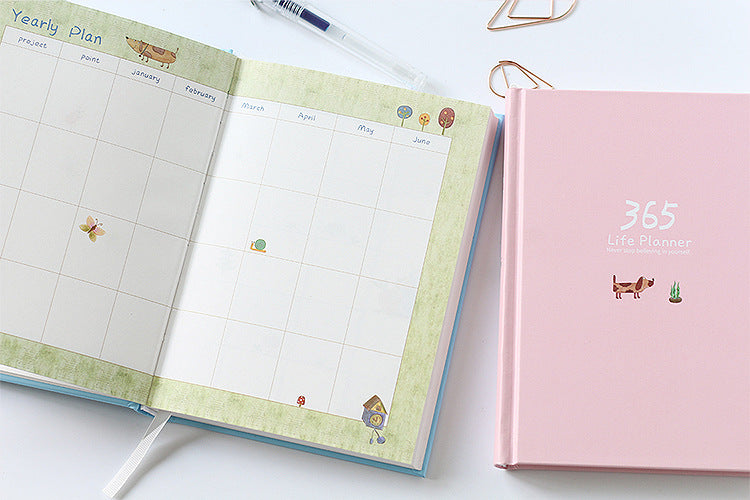 Colorful Hardcover Planner Notebook for Scheduling
