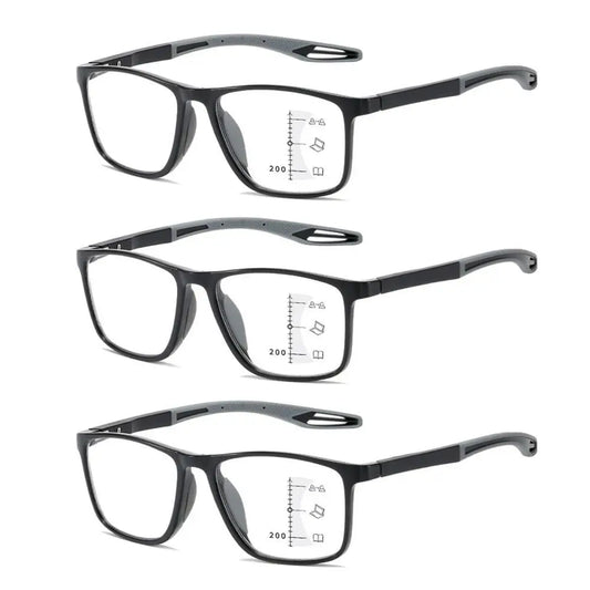 Multifocal Progressive Reading Glasses TR90 Frame Men Women Anti-blue