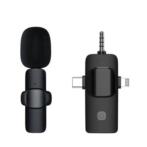 GAMINJA Plug And Play Noise Reduction Wireless Lavalier Microphone For