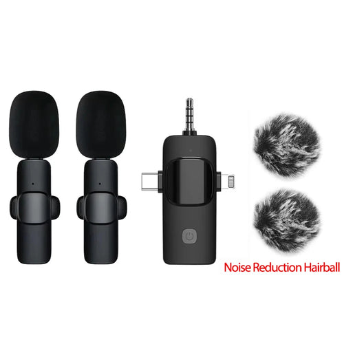 GAMINJA Plug And Play Noise Reduction Wireless Lavalier Microphone For