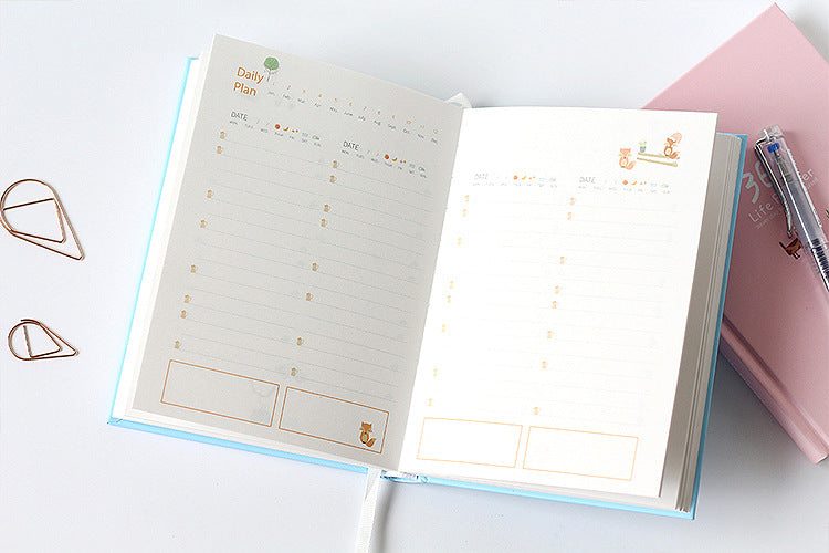 Colorful Hardcover Planner Notebook for Scheduling